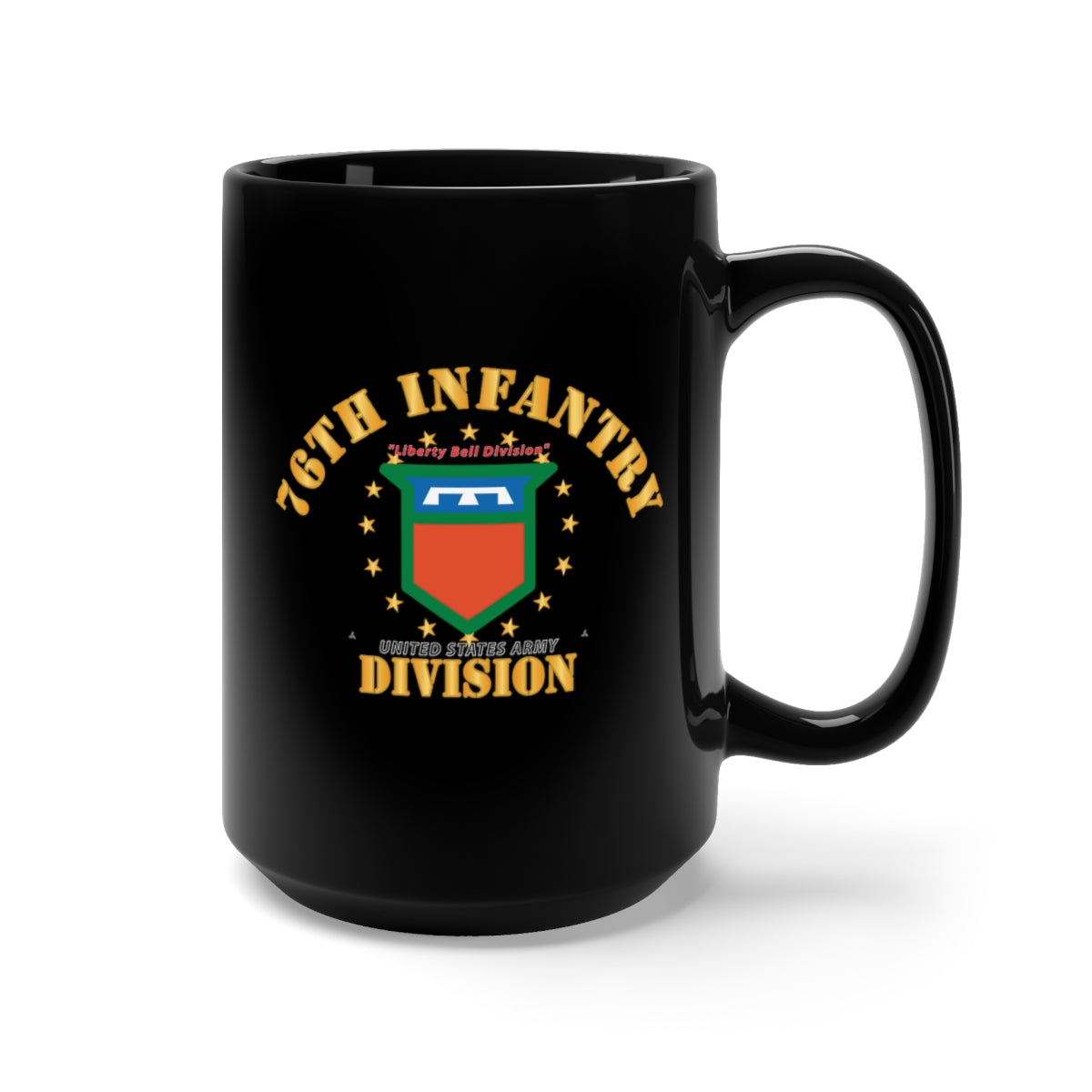 Black Mug 15oz - 76th Infantry Division - Liberty Bell Division X 300