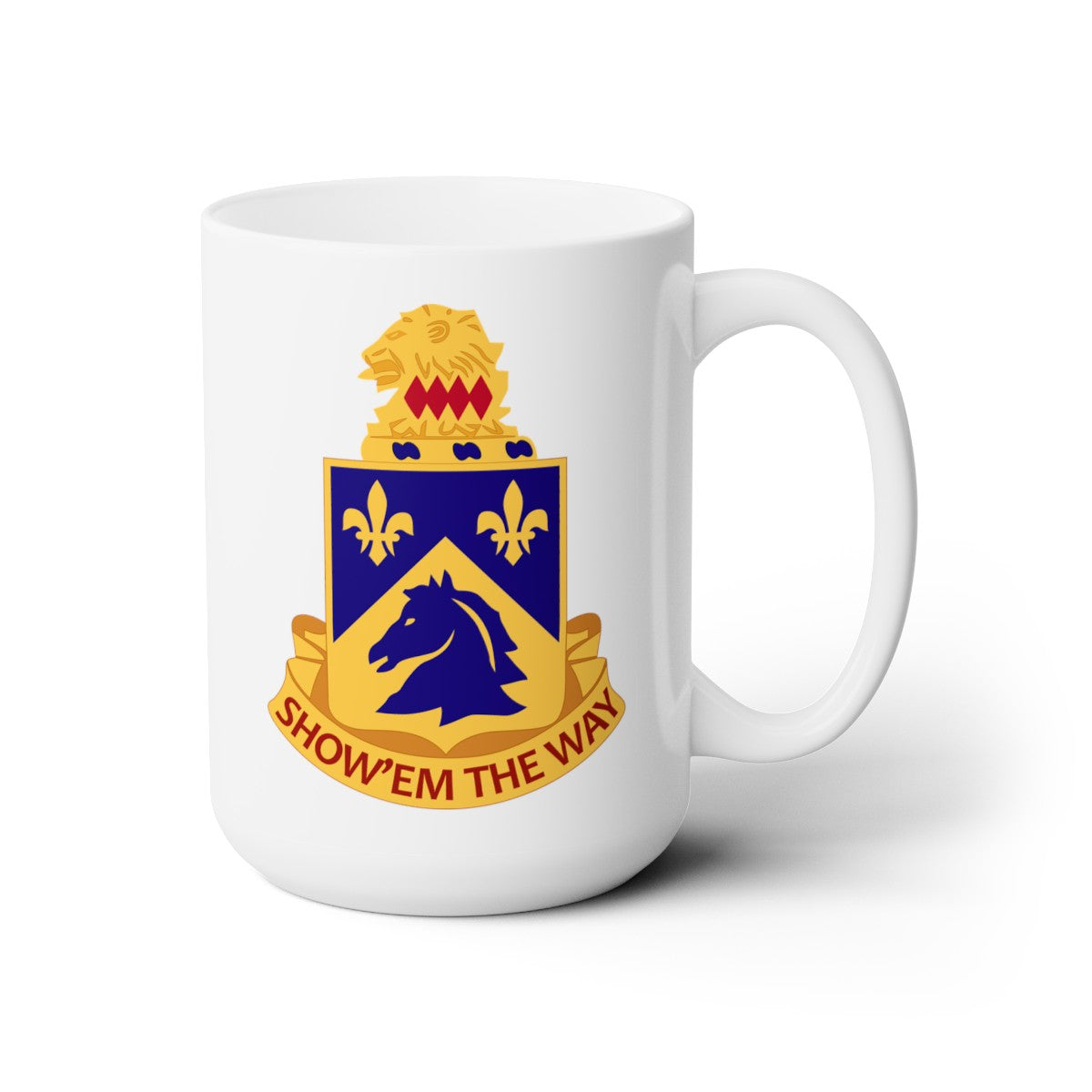 White Ceramic Mug 15oz - Army - 102nd Cavalry Regiment wo Txt