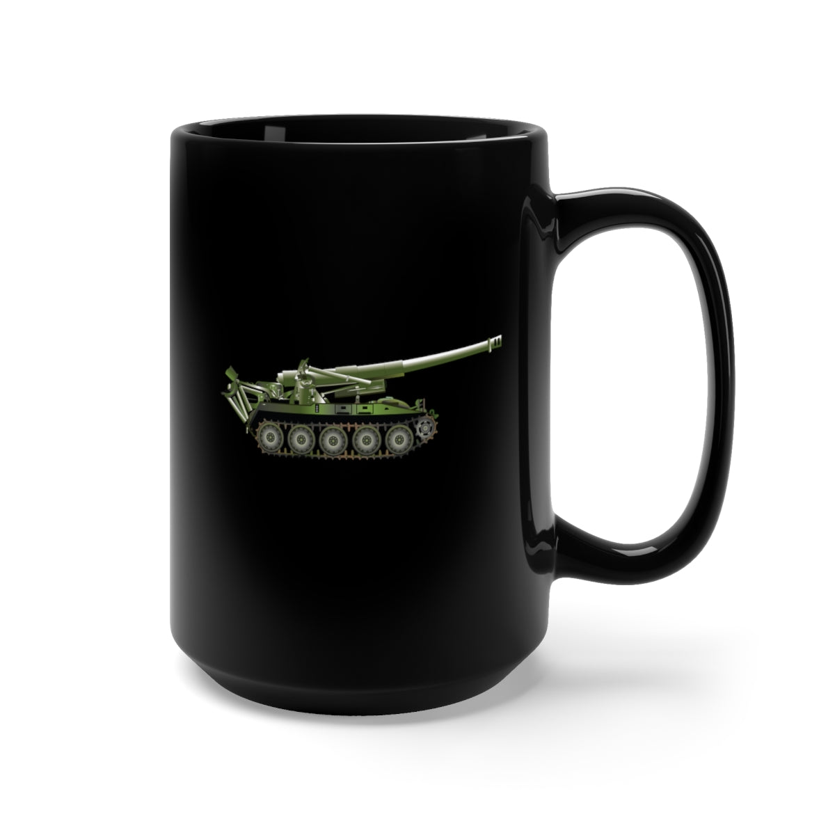 Black Mug 15oz - M110A2 Self-Propelled Howitzer wo Txt X 300