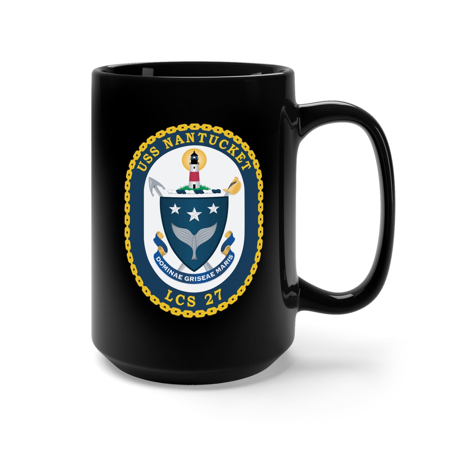 Black Mug 15oz - USS Nantucket (LCS 27) wo Txt X 300