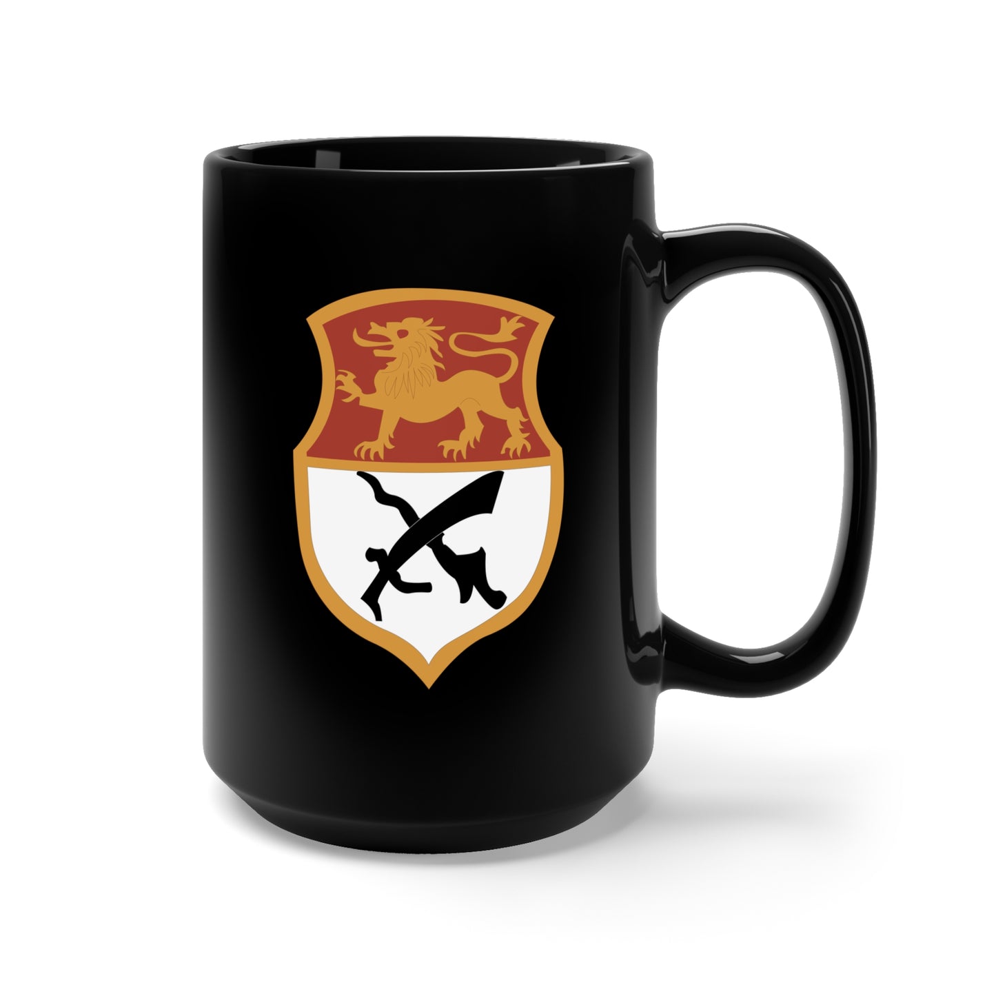 Black Mug 15oz - SSI - 15th Cavalry Division X 300