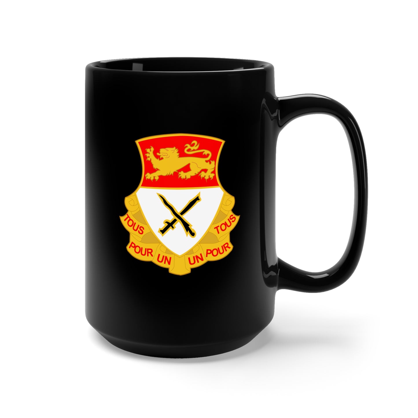 Black Mug 15oz - Army - 15th Cavalry Regiment wo Txt