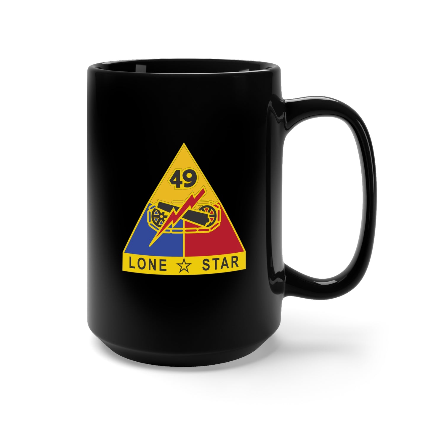 Black Mug 15oz - DUI - 49th Armored Division X 300