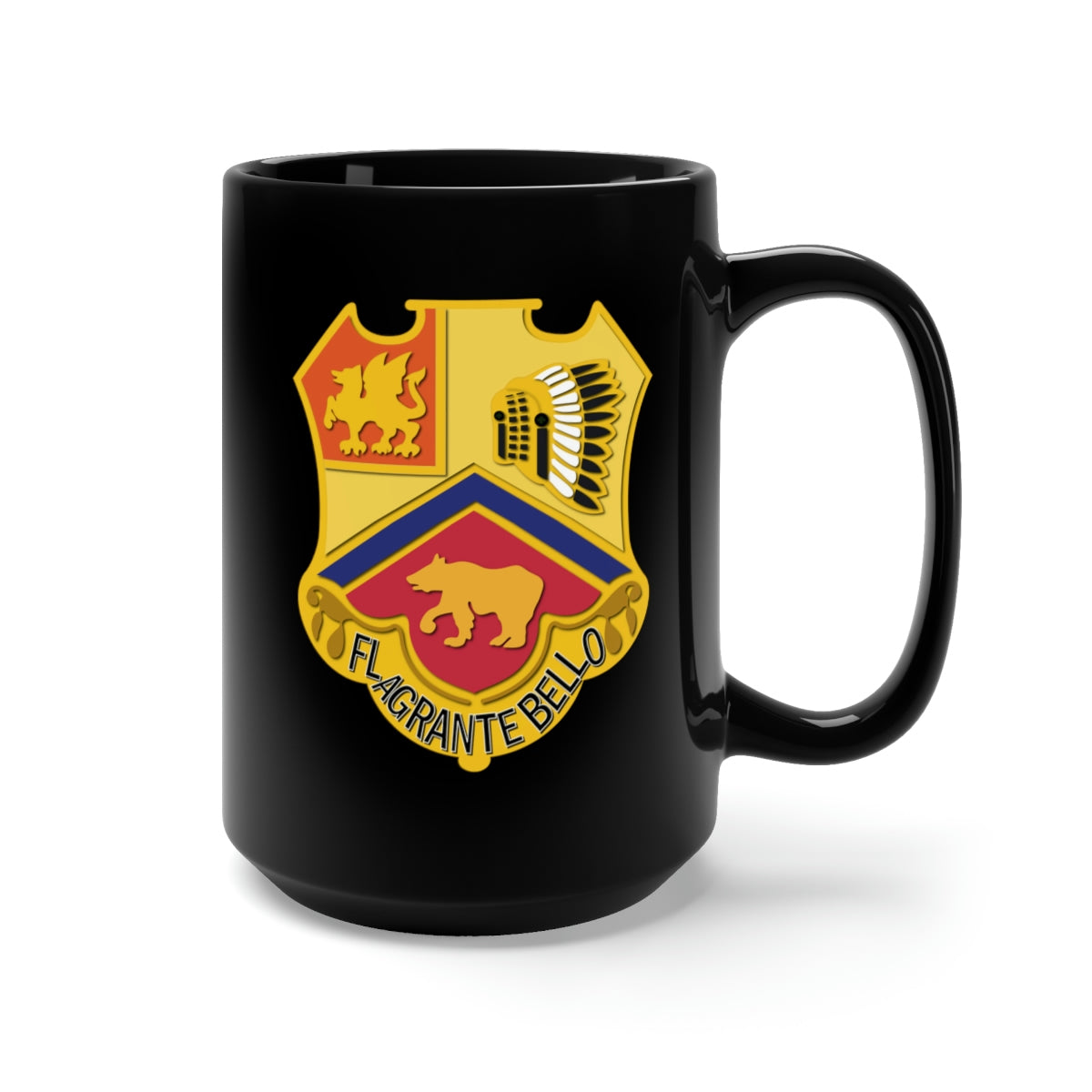 Black Mug 15oz - Army - 1st Bn 83rd Artillery - wo Txt