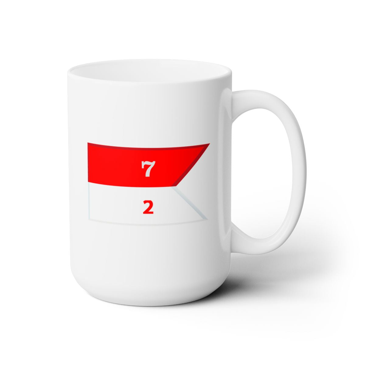 White Ceramic Mug 15oz - Army - 2nd Squadron, 7th Cavalry Guidon