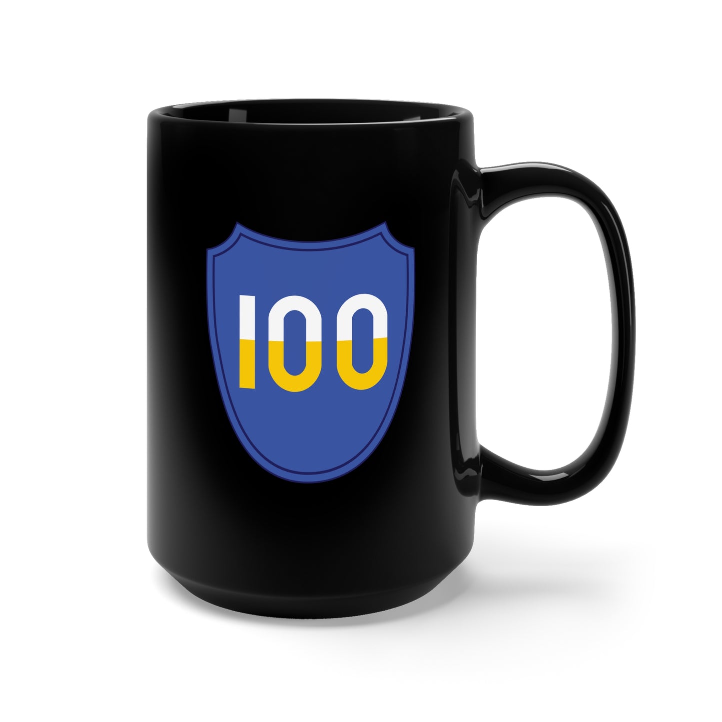 Black Mug 15oz - SSI - 100th Infantry Division X 300
