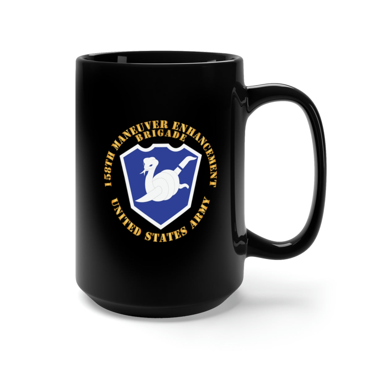 Black Mug 15oz - SSI - 158th Maneuver Enhancement Brigade - US Army X 300