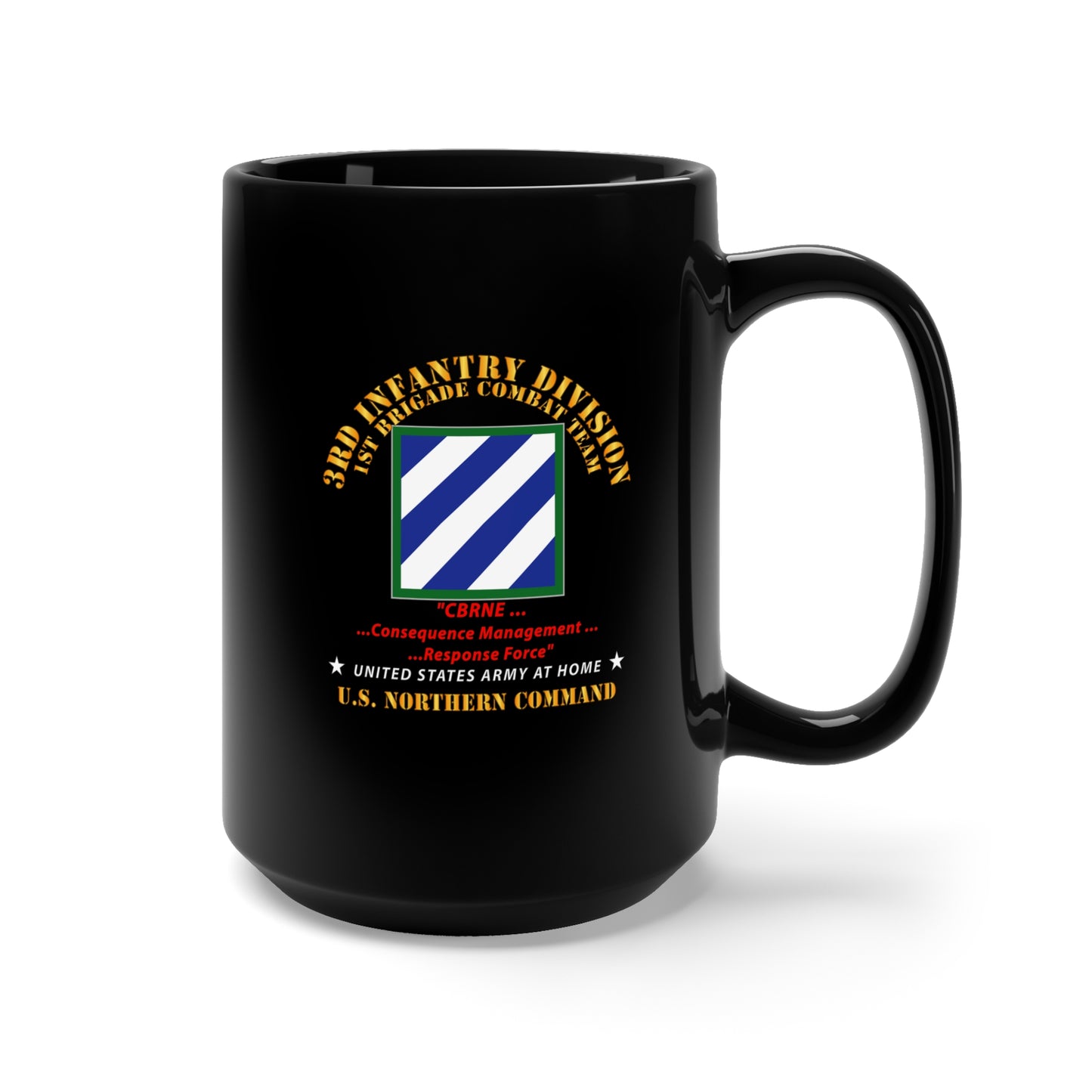 Black Mug 15oz - Army - 3rd ID - CBRNE - US NorthCom