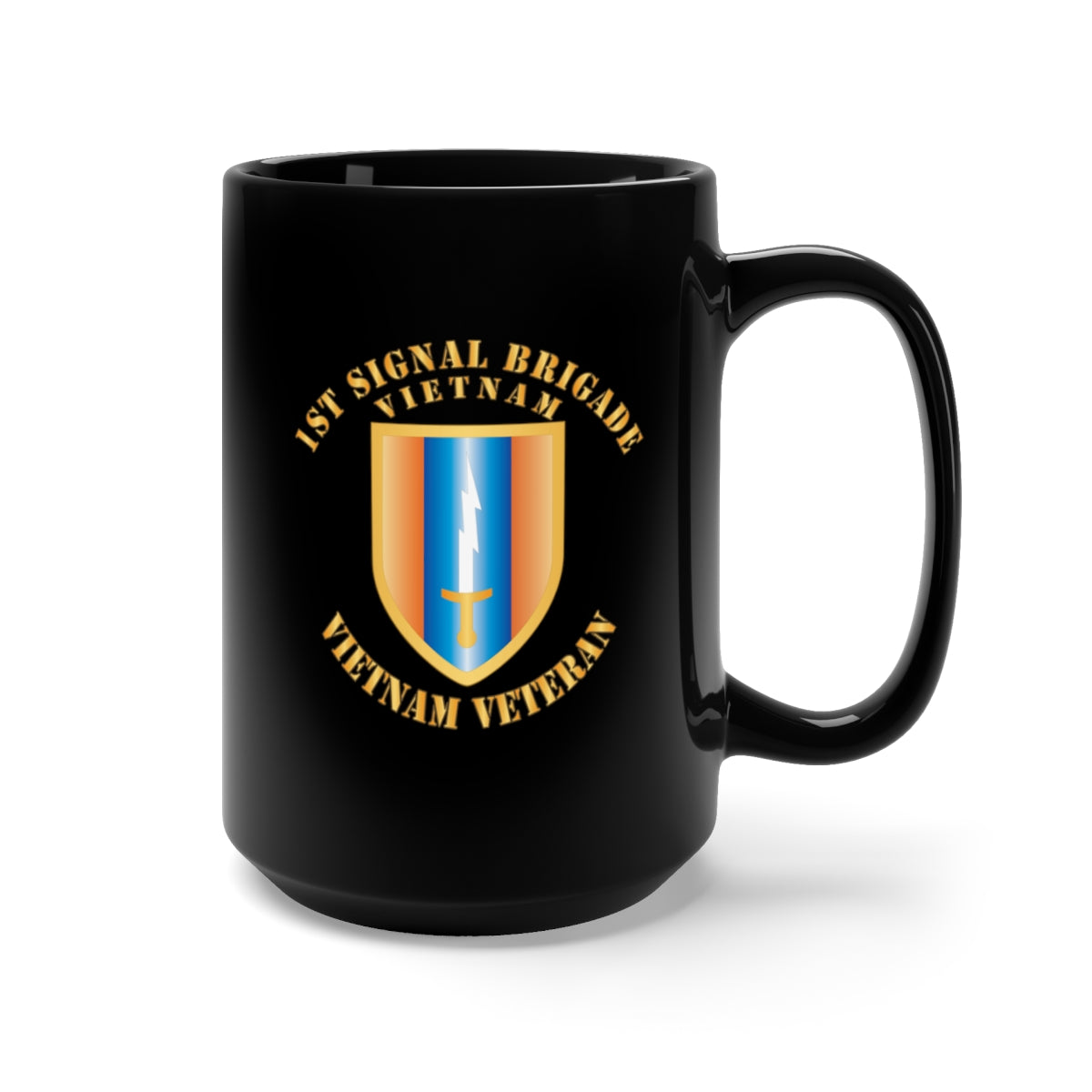 Black Mug 15oz - Army - 1st Signal Brigade wo SVC Ribbons X 300