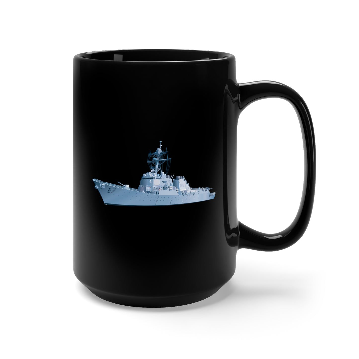 Black Mug 15oz - USS Mason ship wo Water X 300