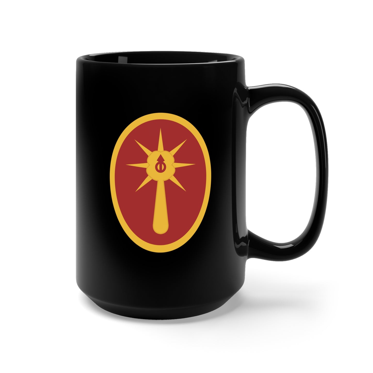 Black Mug 15oz - SSI - 108th Infantry Division - WWII - Ghost Division X 300