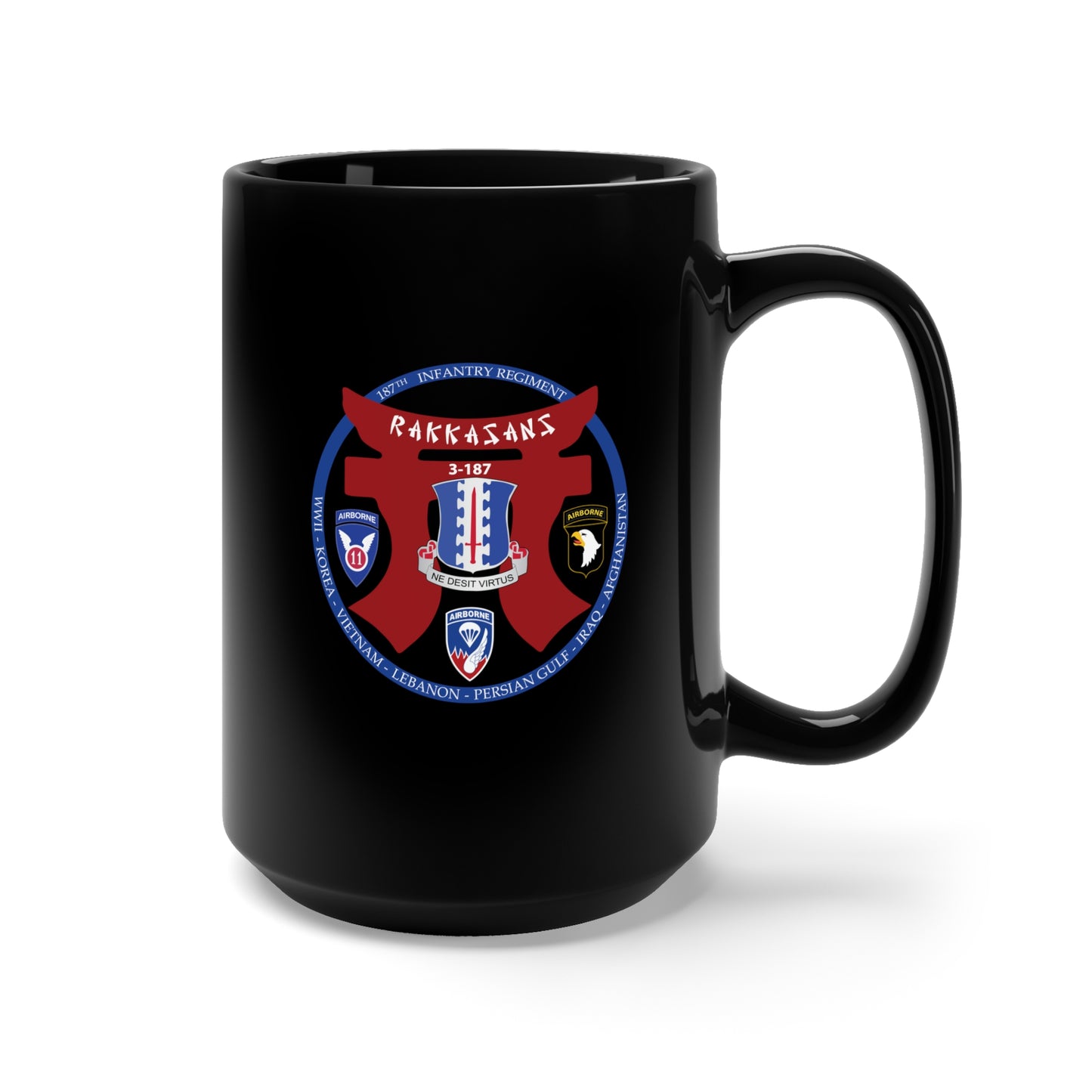 Black Mug 15oz - 187th INF Regiment - Rakkasans - Special