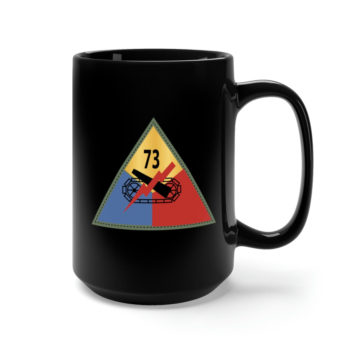 Black Mug 15oz - Army - 73rd Tank Battalion - SSI wo Txt X 300