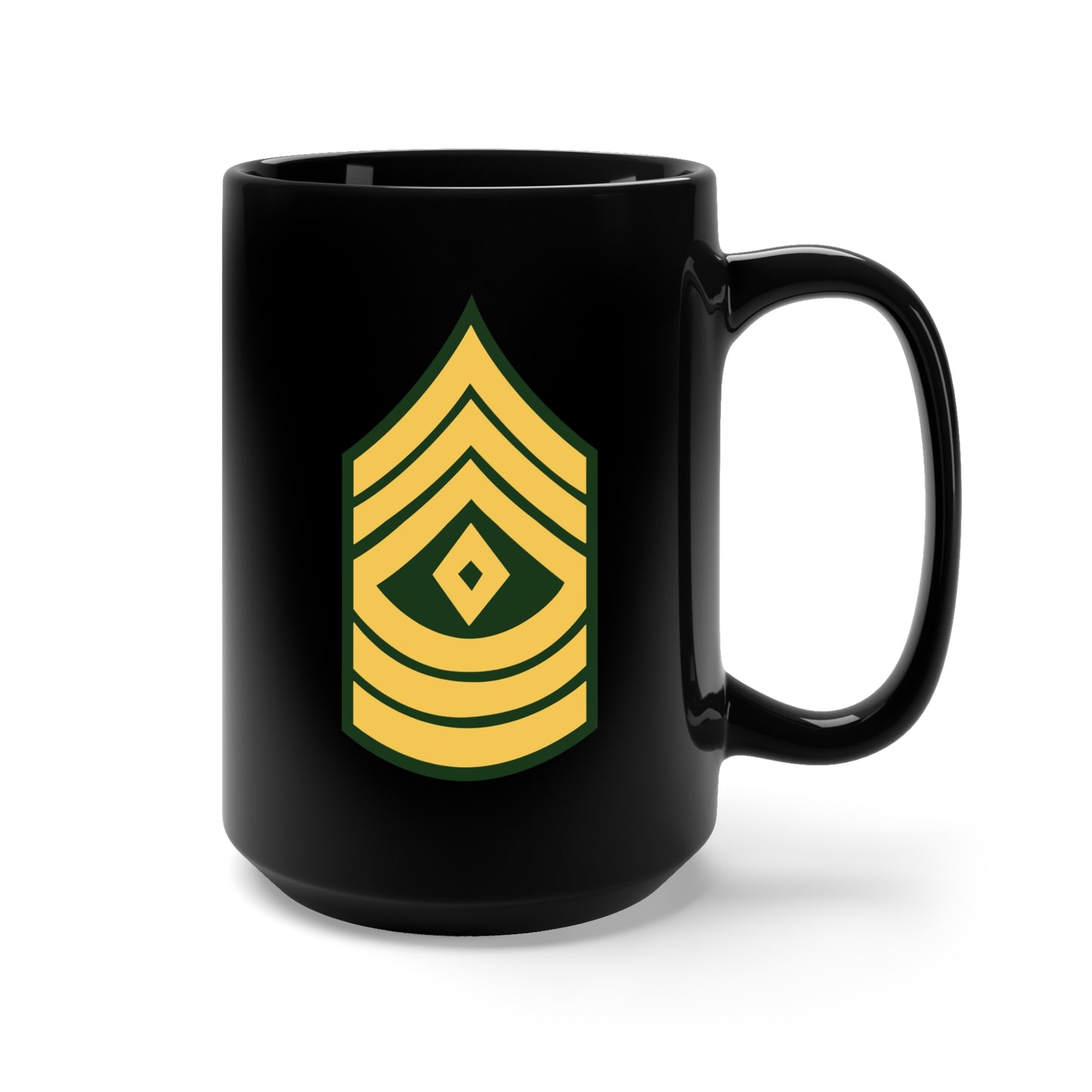 Black Mug 15oz - Army - First Sergeant E-8 (1SG)
