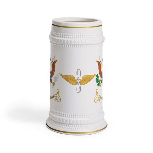 101st Aviation Regiment Coat of Arms Beer Stein Mug with Aviation Branch