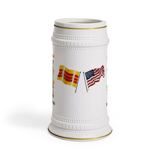 Beer Stein Mug - Vietnam War Map and Units
