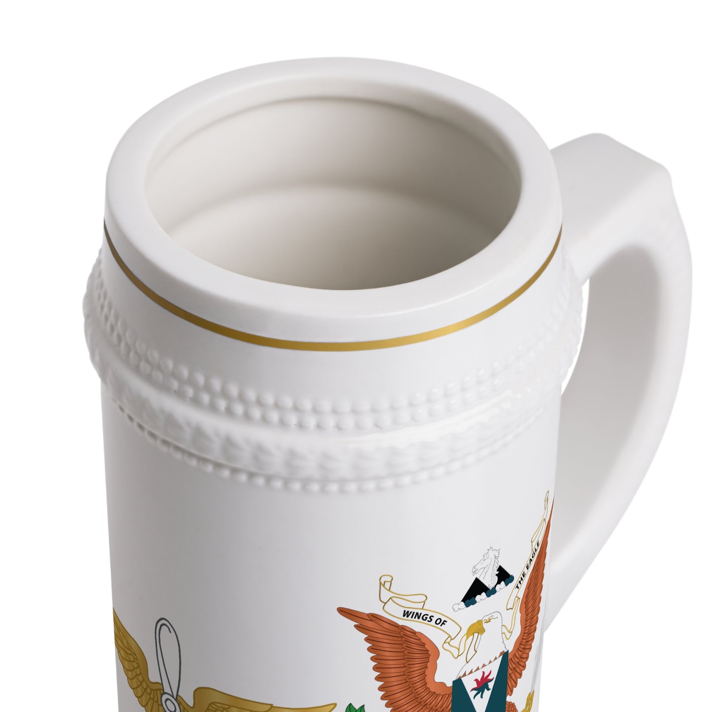 101st Aviation Regiment Coat of Arms Beer Stein Mug with Aviation Branch