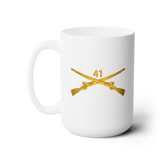 White Ceramic Mug 15oz - Army - 41st Infantry Regiment wo Txt
