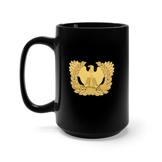 Black Mug 15oz - Black Mug 15oz - Army - Emblem - Warrant Officer Insignia wo Txt