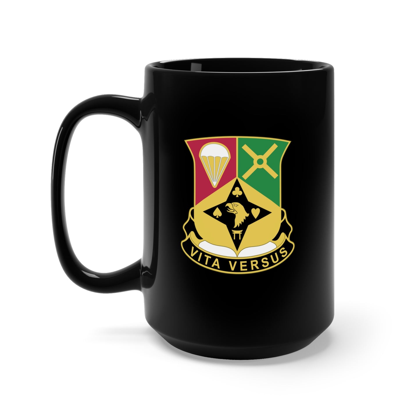 Black Mug 15oz - DUI - 101st Airborne Division Sustainment Brigade, Headquarters and Special Troops Battalion X 300