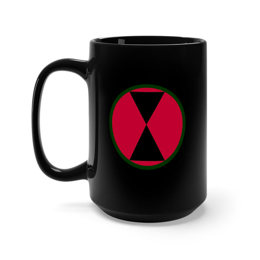 Black Mug 15oz - SSI - 7th Infantry Division wo Txt X 300