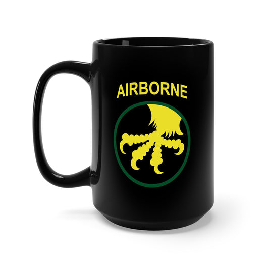 Black Mug 15oz - SSI - 17th Airborne Division X 300