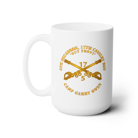 White Ceramic Mug 15oz - Army - 5th Sqn 17th Cavalry Regiment - Camp Garry Owen - Korea