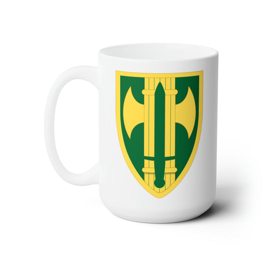 White Ceramic Mug 15oz - Army - 18th MP Bde wo Txt wo DS
