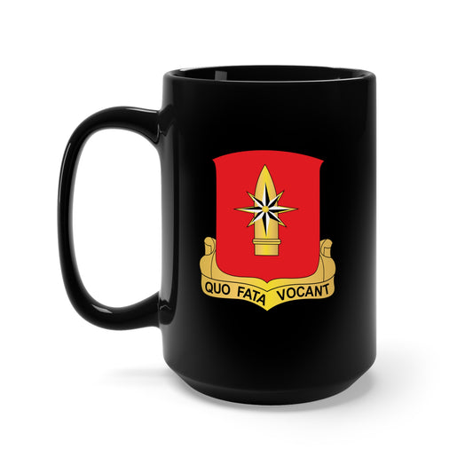 Black Mug 15oz - 43rd Field Artillery Battalion - Red wo Txt X 300