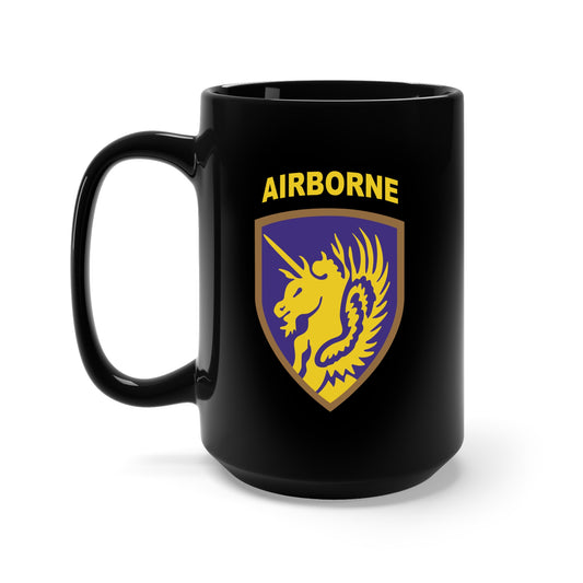 Black Mug 15oz - SSI - 13th Airborne Division X 300