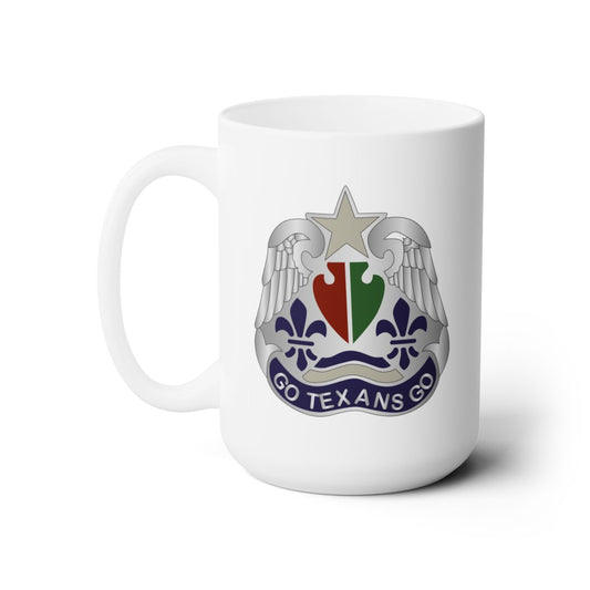 White Ceramic Mug 15oz - Army - 1st Airborne Bde - TXARNG - DUI wo Txt X 300