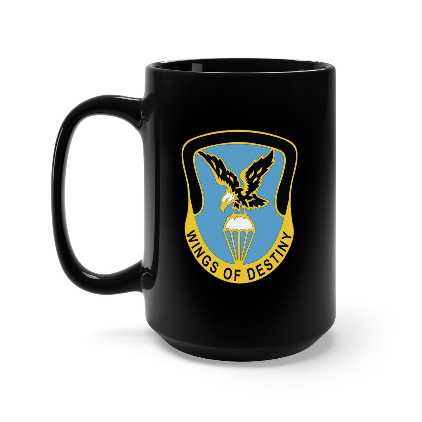 Black Mug 15oz - DUI - Aviation Brigade, 101st Airborne Division X 300