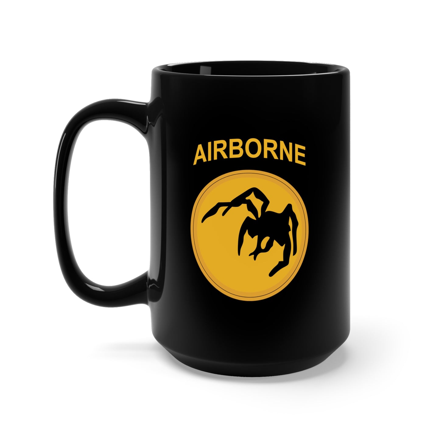 Black Mug 15oz - SSI - 135th Airborne Division X 300