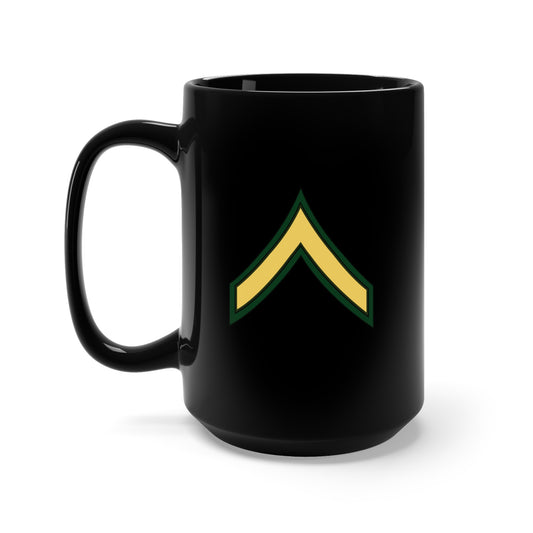 Black Mug 15oz - Army - Private E-2 (PV2)
