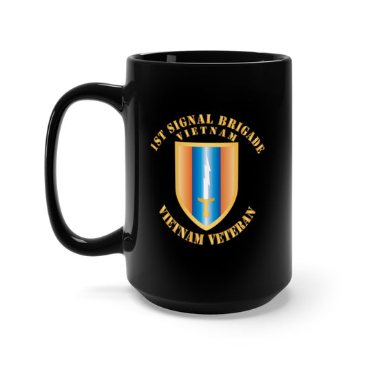 Black Mug 15oz - Army - 1st Signal Brigade wo SVC Ribbons X 300