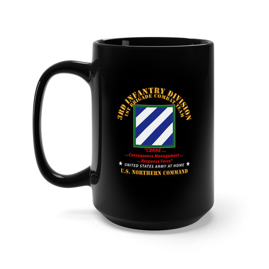 Black Mug 15oz - Army - 3rd ID - CBRNE - US NorthCom