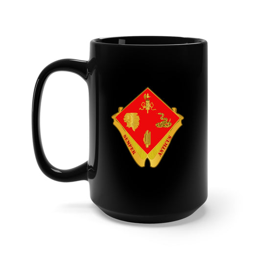 Black Mug 15oz - Army - 45th Division Artillery wo Txt
