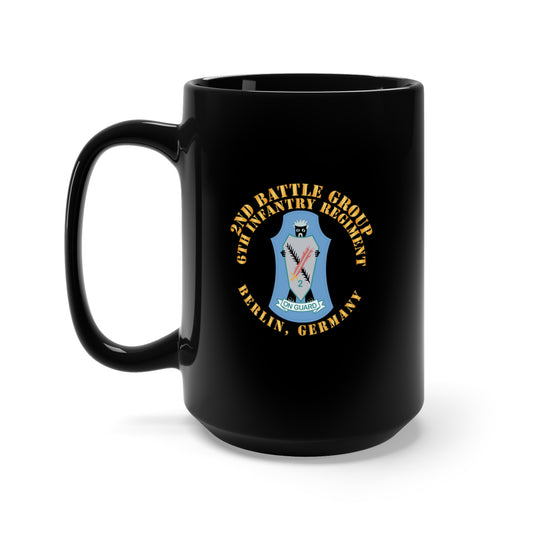 Black Mug 15oz - 2nd Battlegroup - 6th Infantry Regt - Berlin Bde, Germany
