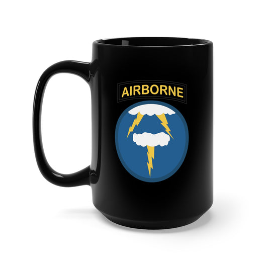 Black Mug 15oz - SSI - 21st Airborne Infantry Division