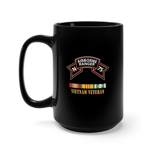 Black Mug 15oz - SOF - N Company Scroll - Vietnam Veteran w VN SVC X 300