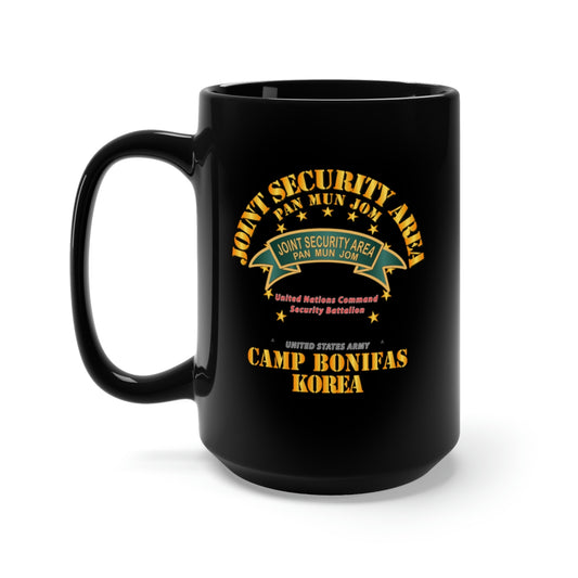 Black Mug 15oz - Army - JSA - Camp Bonifas Korea