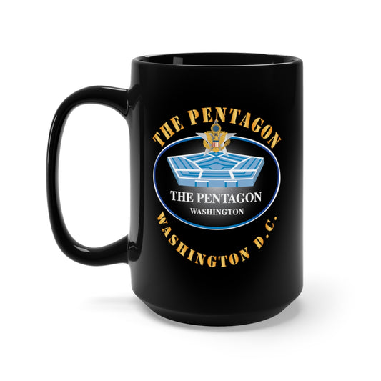 Black Mug 15oz - Army - The Pentagon w GS Branch X 300