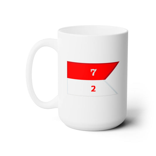 White Ceramic Mug 15oz - Army - 2nd Squadron, 7th Cavalry Guidon
