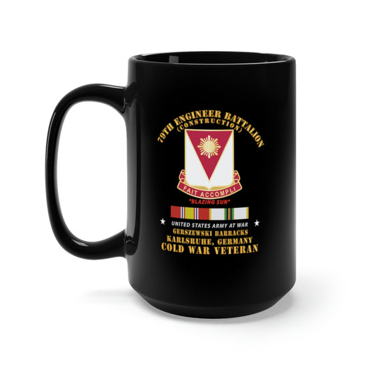 Black Mug 15oz - 79th Engineer Bn - Blazing Sun - Gerzewski Barracks - Karlsruhe, GE w COLD SVC X 300
