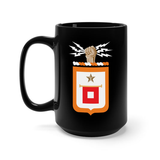 Black Mug 15oz - Army - Fort Gordon Center - Signal School, COA  X 300