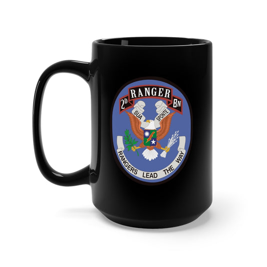 Black Mug 15oz - 75th Ranger Regt. 2d Bn