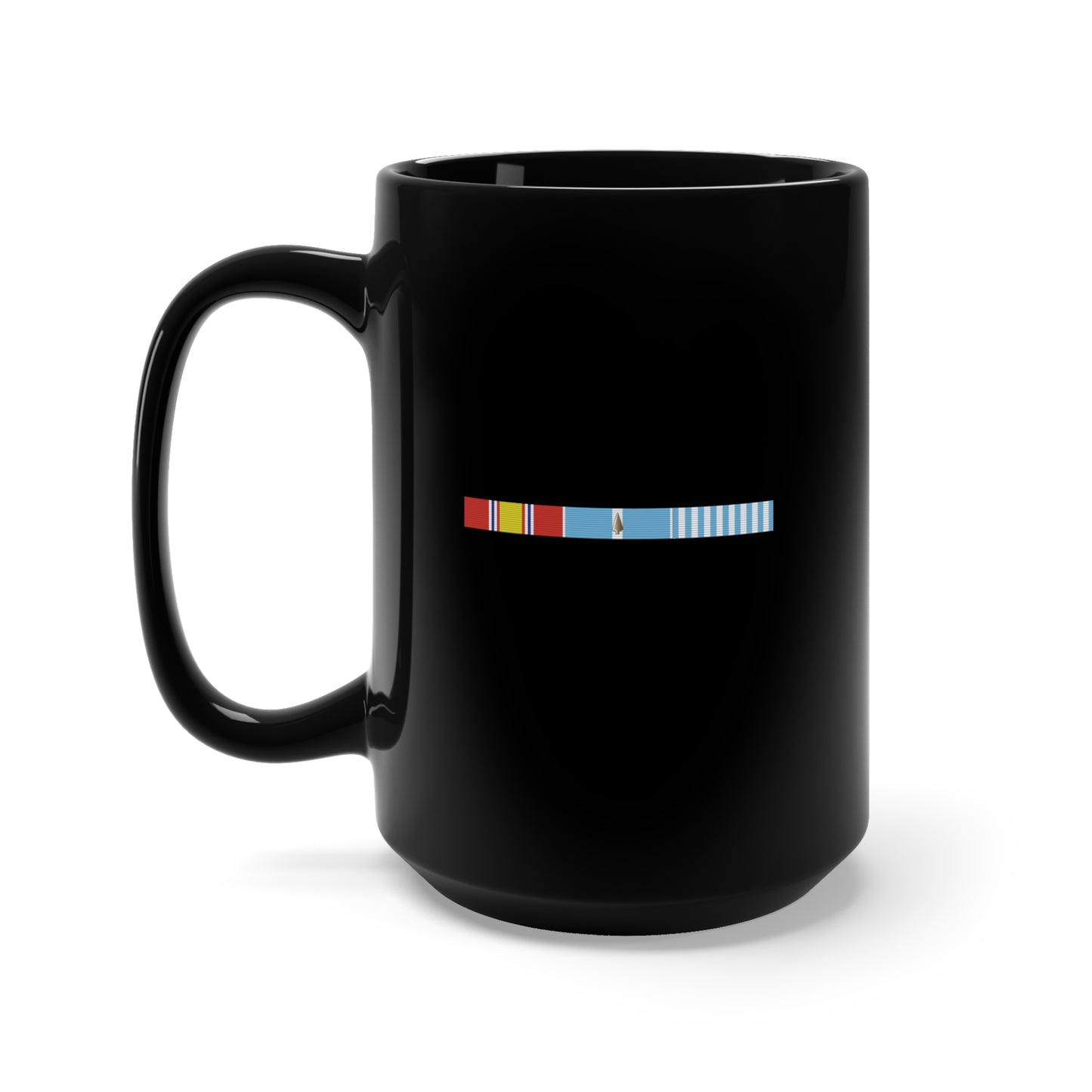 Black Mug 15oz - Korean War Service Bar w Spearhead