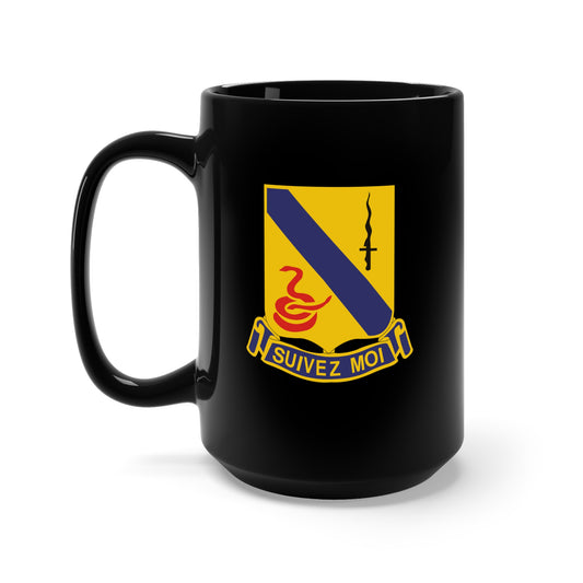 Black Mug 15oz - Army  - 14th Cavalry Regiment wo Txt