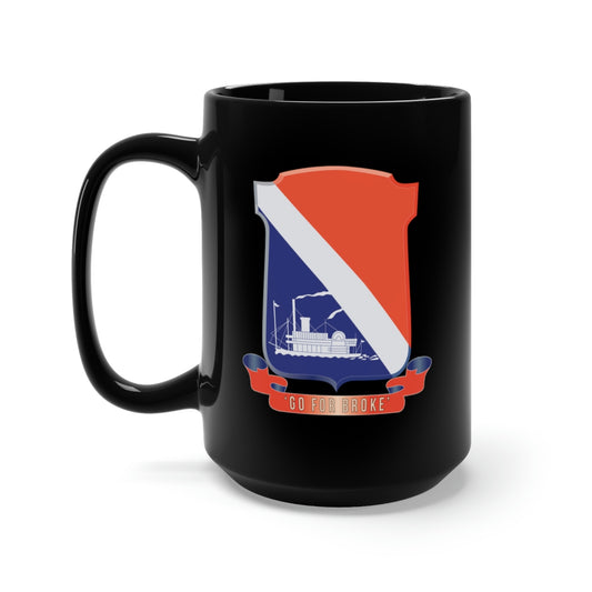 Black Mug 15oz - Army - 442nd Infantry Regiment - DUI wo Txt X 300