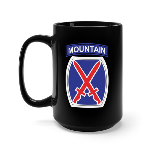 Black Mug 15oz - SSI - 10th Mountain Division X 300